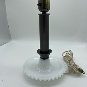 MCM milk glass lamp no shade